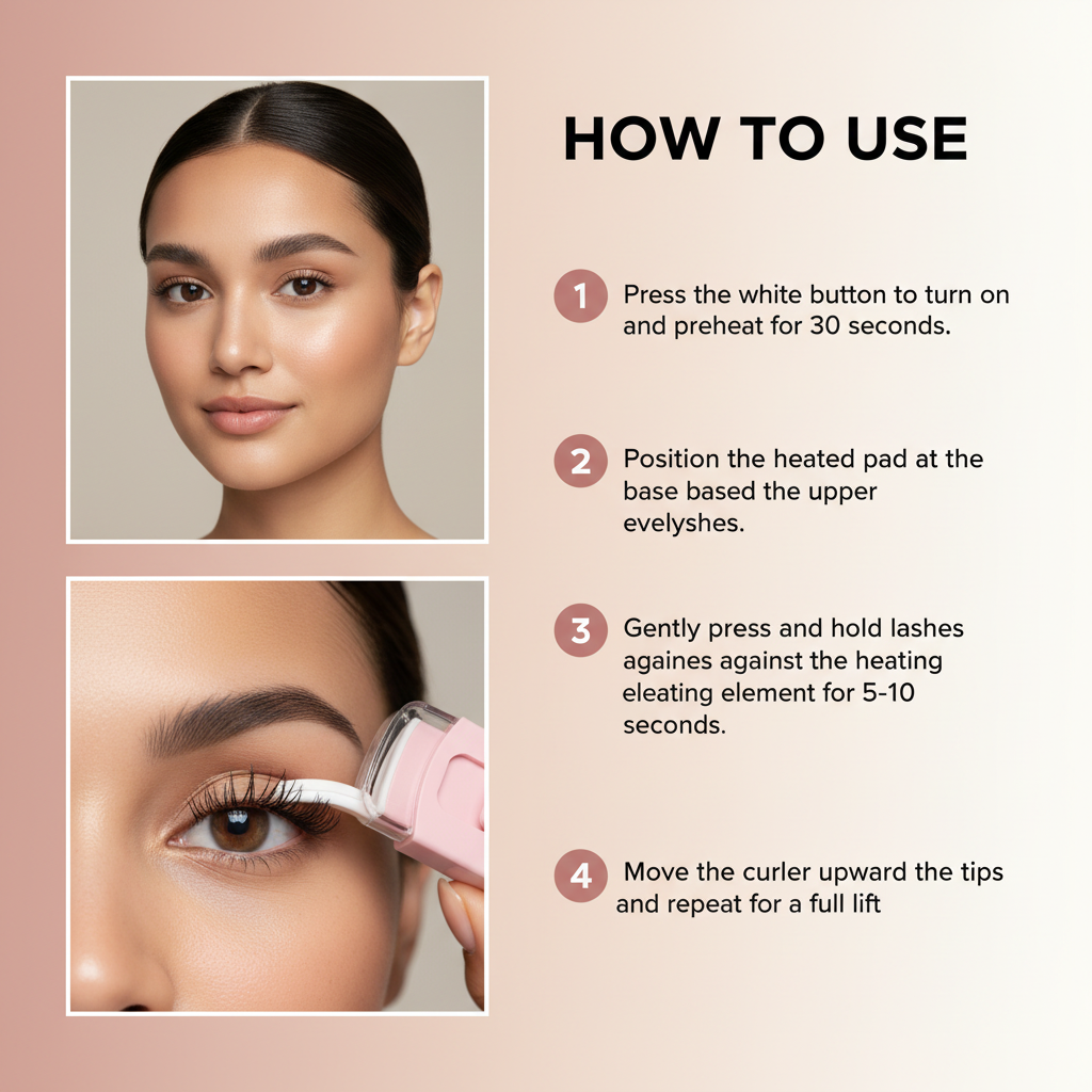 Heated Portable Plastic Eyelash Curler