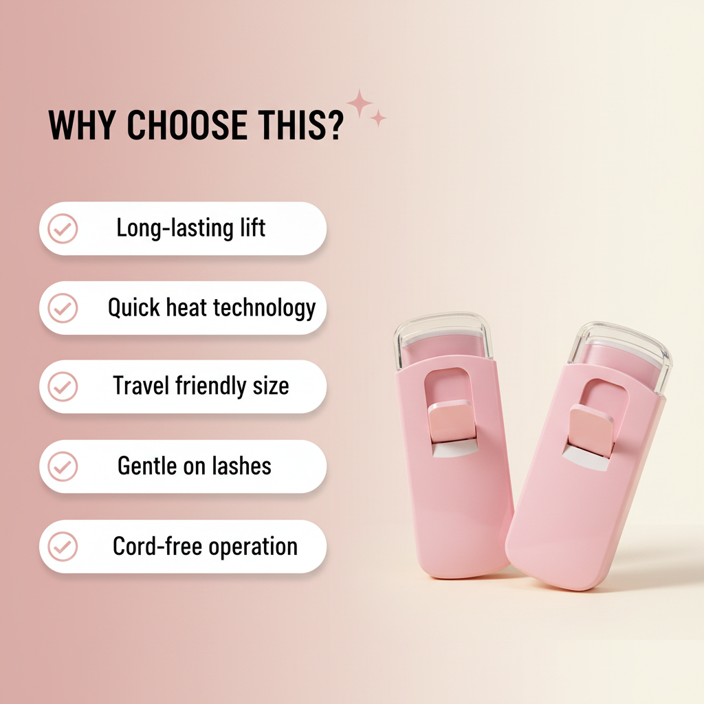 Heated Portable Plastic Eyelash Curler