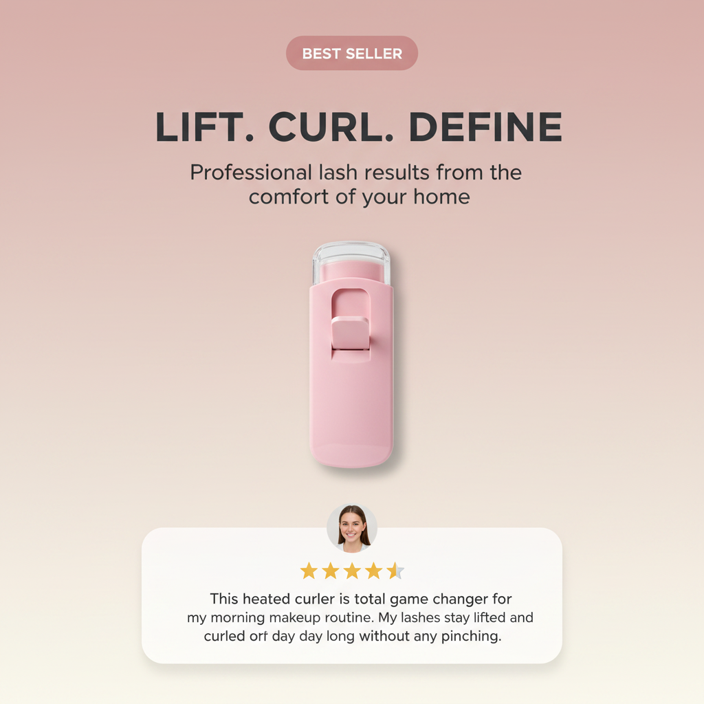 Heated Portable Plastic Eyelash Curler
